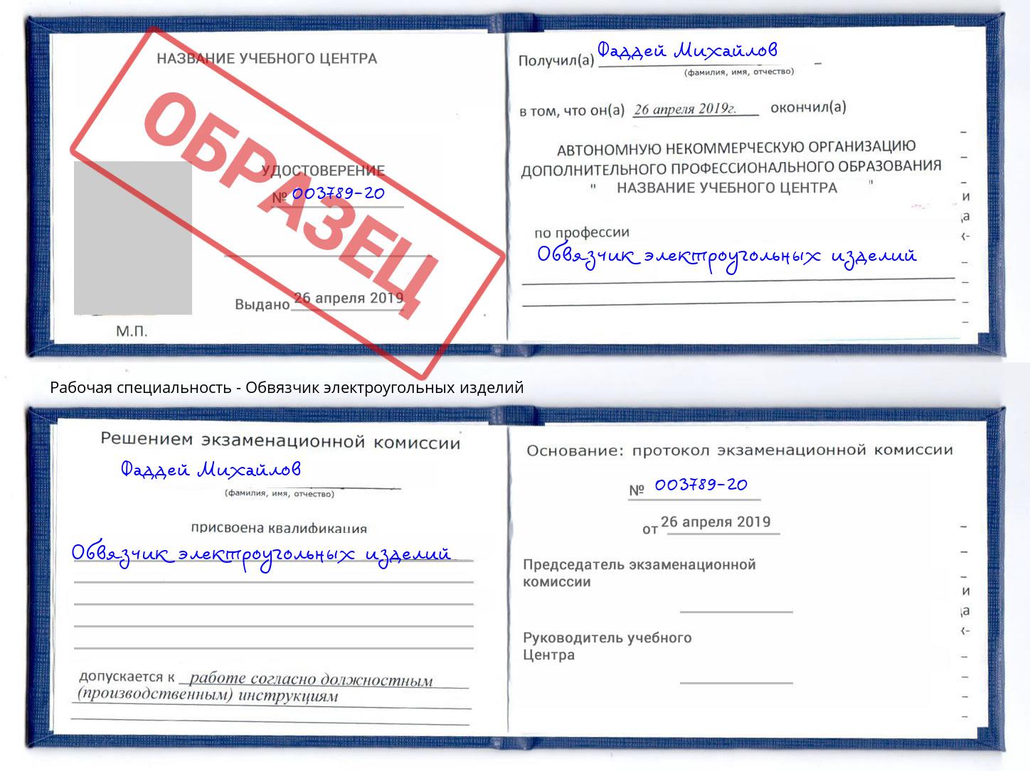 Обвязчик электроугольных изделий Ханты-Мансийск