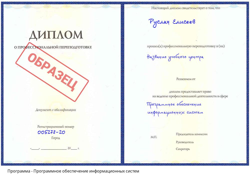 Программное обеспечение информационных систем Ханты-Мансийск