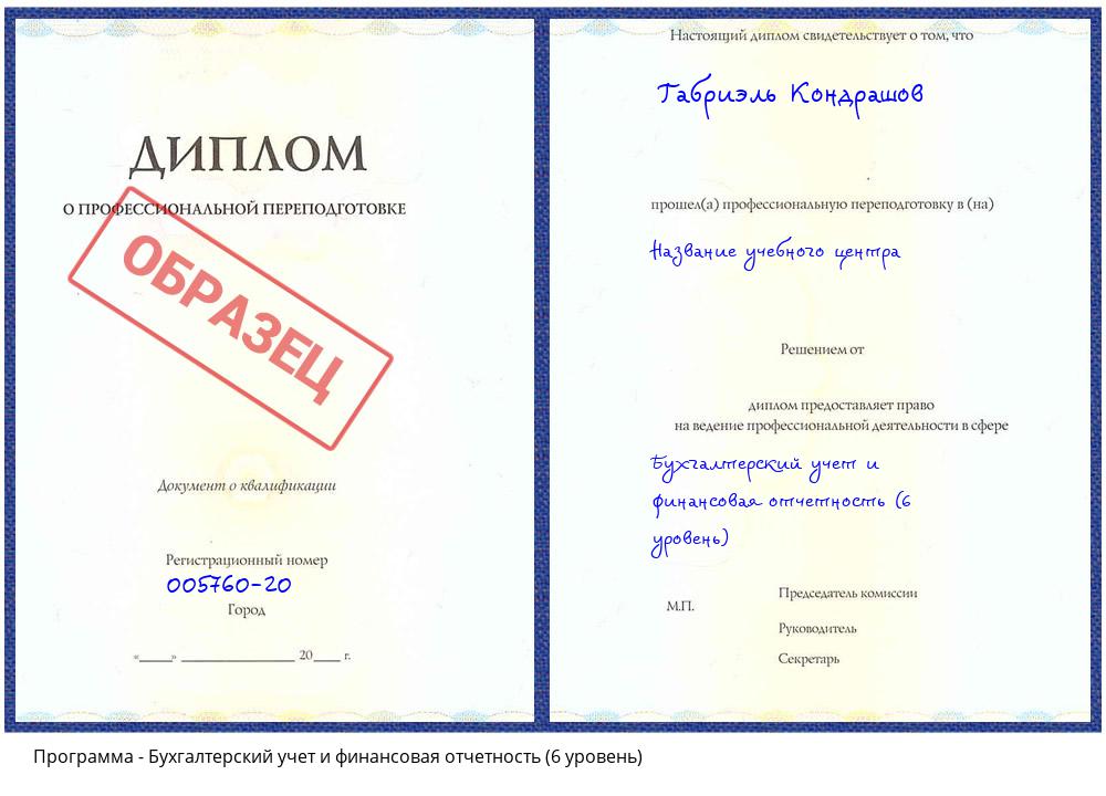 Бухгалтерский учет и финансовая отчетность (6 уровень) Ханты-Мансийск