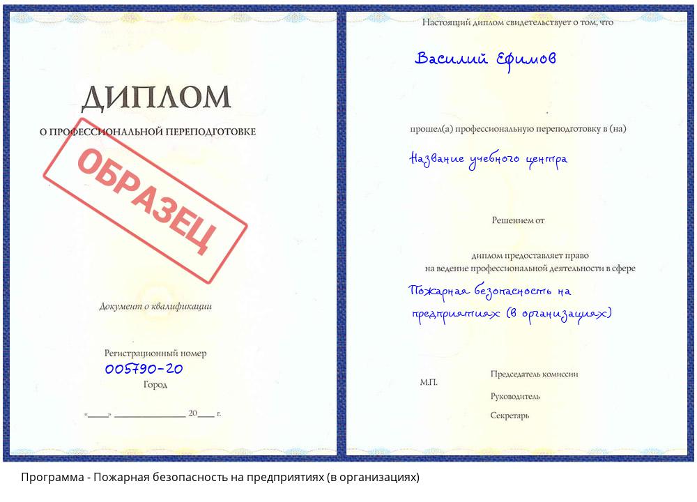 Пожарная безопасность на предприятиях (в организациях) Ханты-Мансийск
